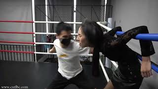 punch fight Ting vs M (mixed boxing)