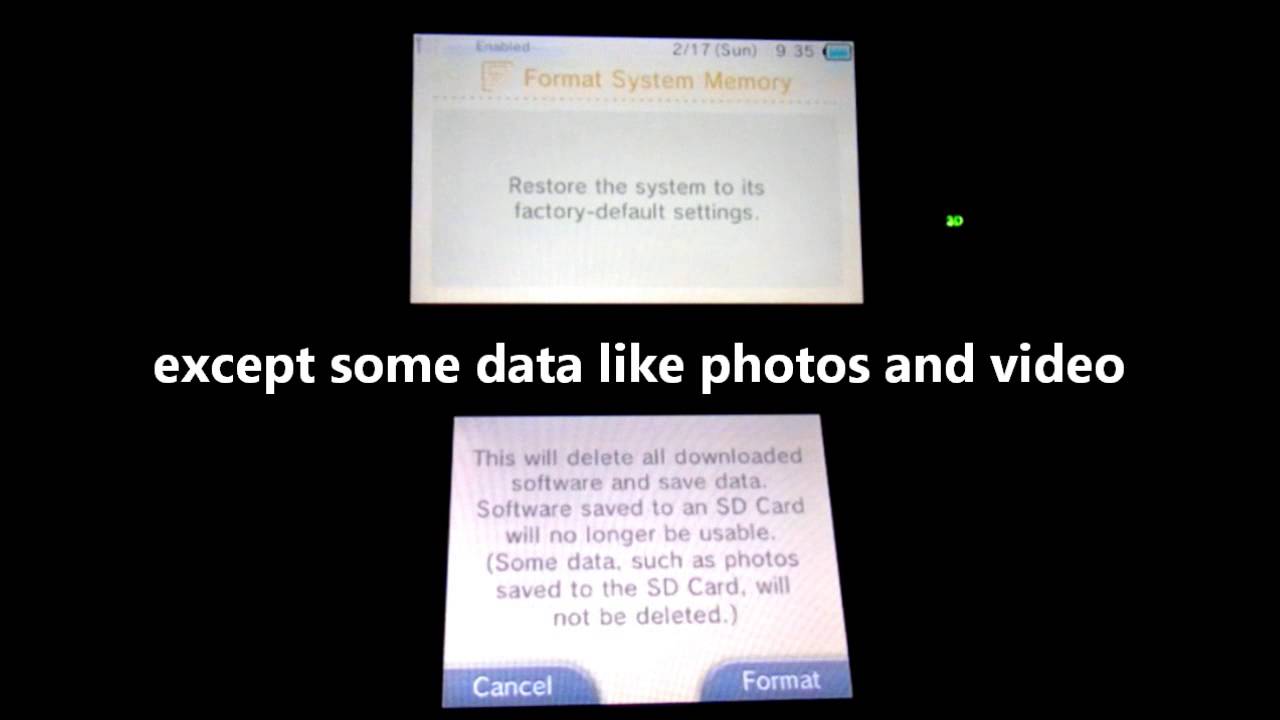 faktor Plakater have på How to format the nintendo 3ds memory (It will delete everything on the 3ds)  - YouTube