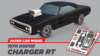 Paper Craft | How to make Dodge Charger RT paper model | Dom Toretto dodge charger RT | Paper Model