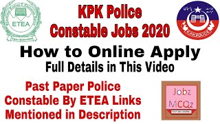 KPK Police Constable Jobs 2020 I ETEA