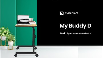 Add convenience to your work with Portronics My Buddy D - A Multipurpose Laptop Table!