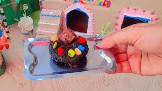 Mini Chocolate Cake 🍩 | Mini Cake Without oven | Mini Food Flame
