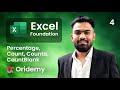 Percentage, Count, Counta, CountBlank | MS Excel foundation | Rabiul Islam Shanto | Oridemy