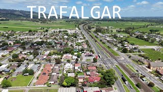 Trafalgar from the air, Victoria, Australia