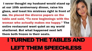 He Toasted His Mistress With Divorce Papers on Our Anniversary — My Move Left Them Silent