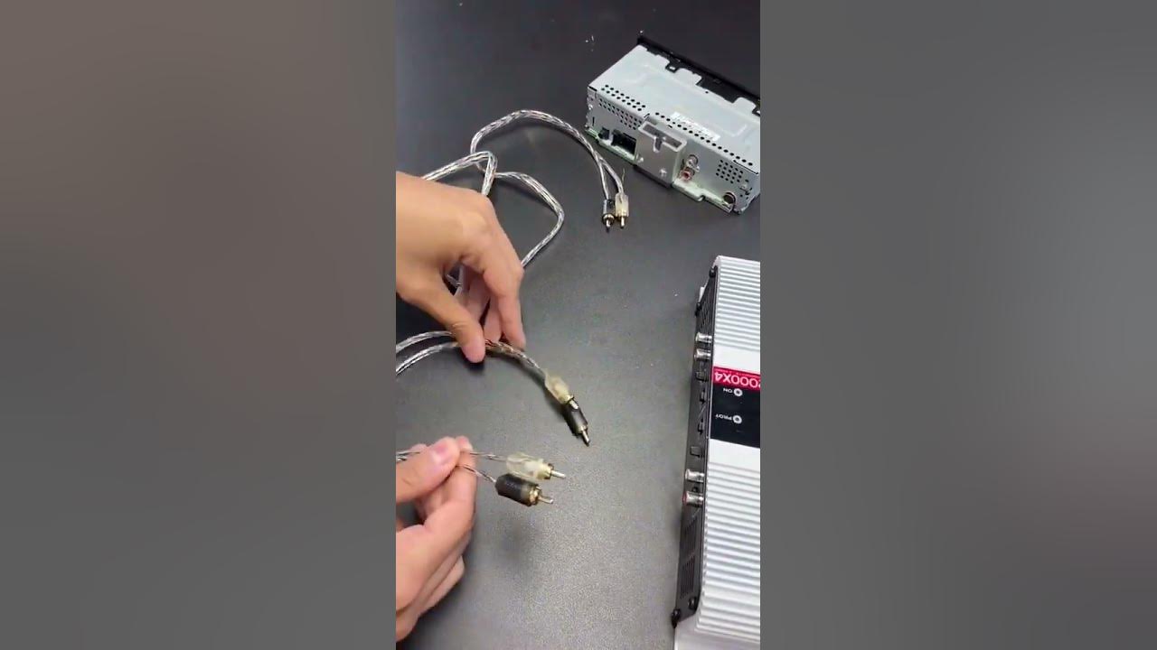 How to connect your head unit to your 4 channel amplifier using two