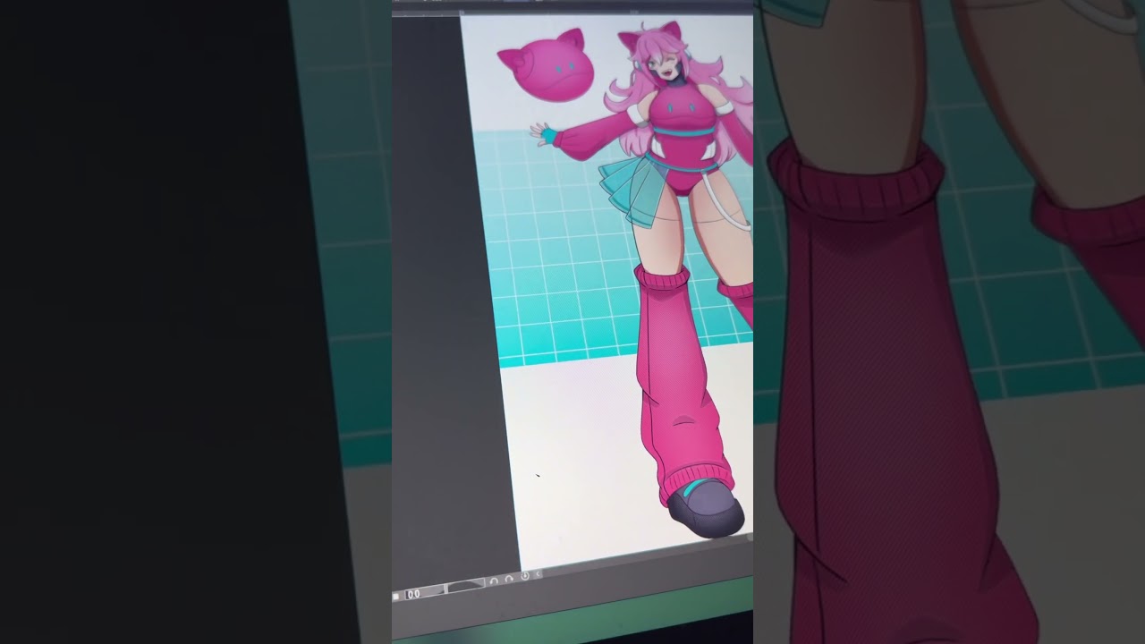 Draw with me! WIP Momo Haro 