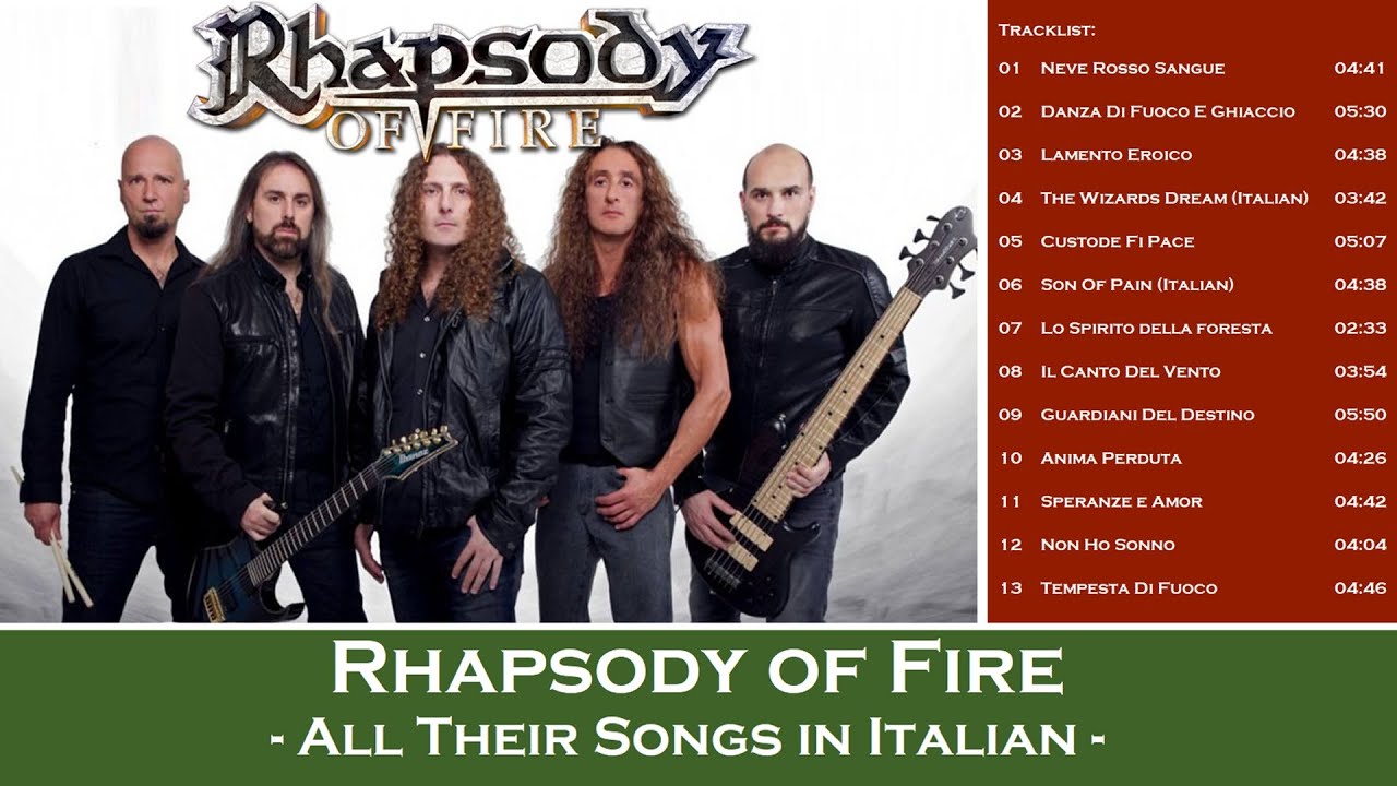 Rhapsody of Fire - All Their Songs in Italian - YouTube
