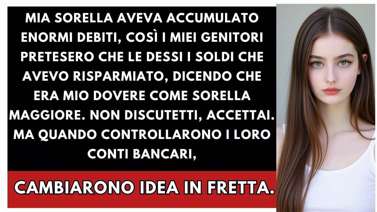 I Miei Genitori Mi Hanno Chiesto Di Dare I Miei Risparmi a Mia Sorella, Ma Avevo Un Altro Piano...