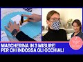 Mascherina in stoffa cartamodello uomo donna bambino ! per chi indossa gli occhiali