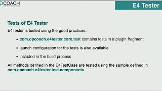 Test your E4 POJOs easily and efficiently | EclipseCon Europe 2018