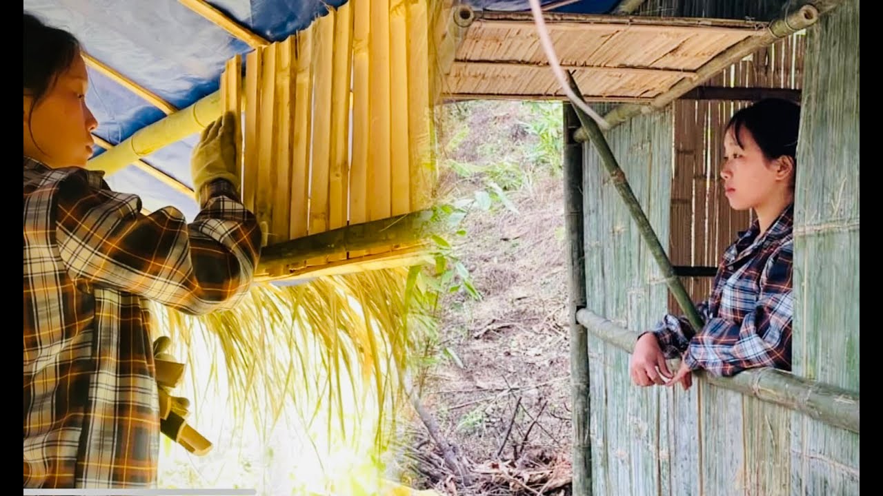 Full video of building a bamboo house and the process of completing a ...