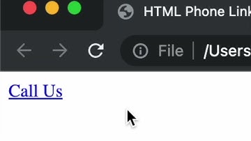 HTML Web Dev: How To Create a Telephone Number Hyperlink