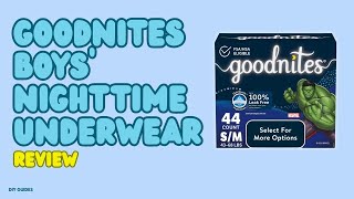 Review: Goodnites Boys' Nighttime Bedwetting Underwear, Size S/M (43-68 lbs), 44 Ct (2 Packs of 22)