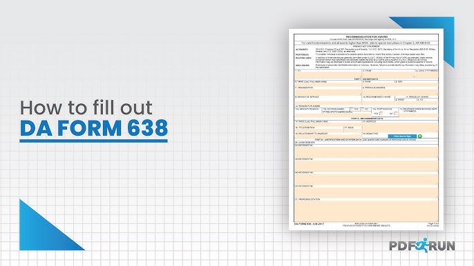 How to Fill Out DA Form 638 or Recommendation for Award | PDFRun - YouTube how-to-fill-out-da-form-638-or-recommendation-for-award-pdfrun-youtube