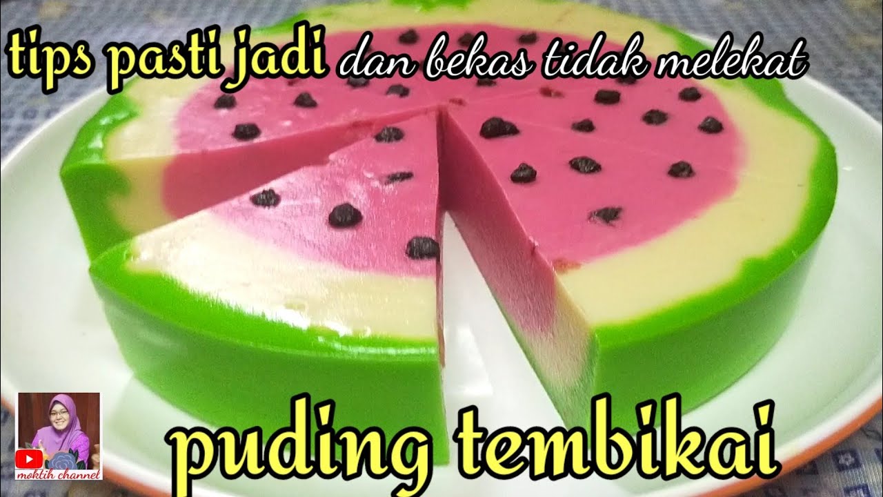 CARA BUAT PUDING TEMBIKAI PASTI JADI DAN TIPS BEKAS TIDAK MELEKAT (eng.sub)#moktihchannel