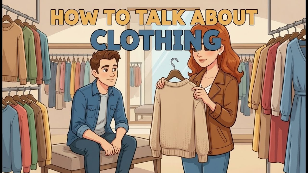Как говорить об одежде и покупках на английском языке | Разговоры для начинающих, медленная речь﻿