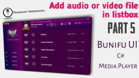 #5 How to add audio or video file in listbox in c#