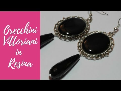 Tutorial: Orecchini vittoriani con cammeo in resina (resin victorian earrings) [eng-sub]