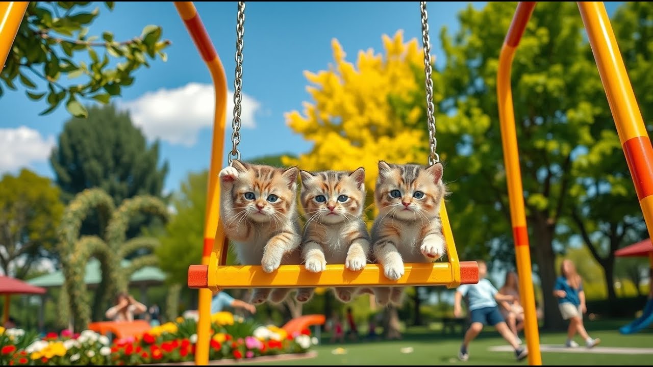 Tiny Kittens Take Over the Playground! 🐾 Pure Joy at the Park