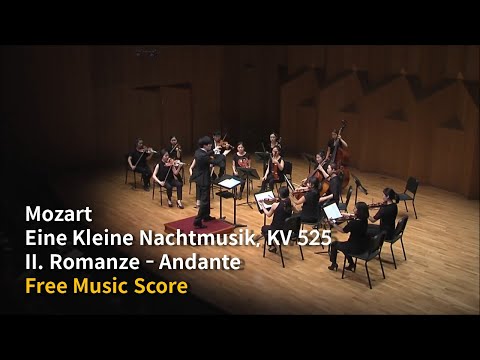 Mozart - Serenade No.13 Eine Kleine Nachtmusik, KV 525, 2nd mov. Romanze: Andante | Free Music Sheet