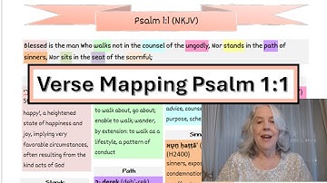 Psalm 1:1 Verse Mapping Bible Study
