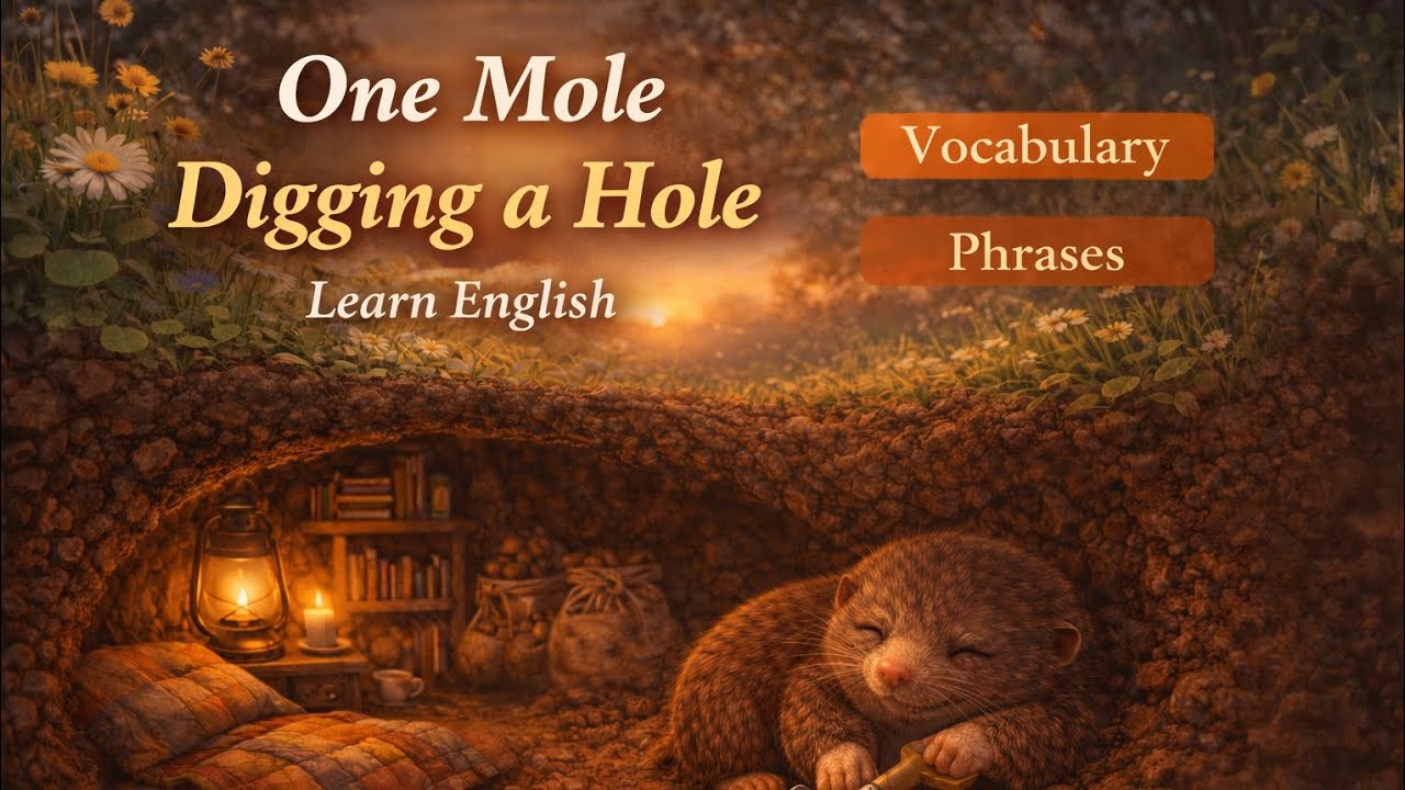 "One Mole Digging a Hole" l Learn English through the story of Vocabulary and Phrases l