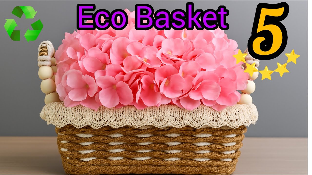 DIY Eco-Friendly Basket Idea ♻️ | Panier recyclé créatif 🇫🇷