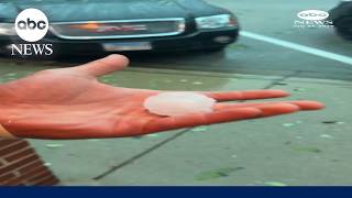 Severe storms bring golf ball-sized hail to Illinois