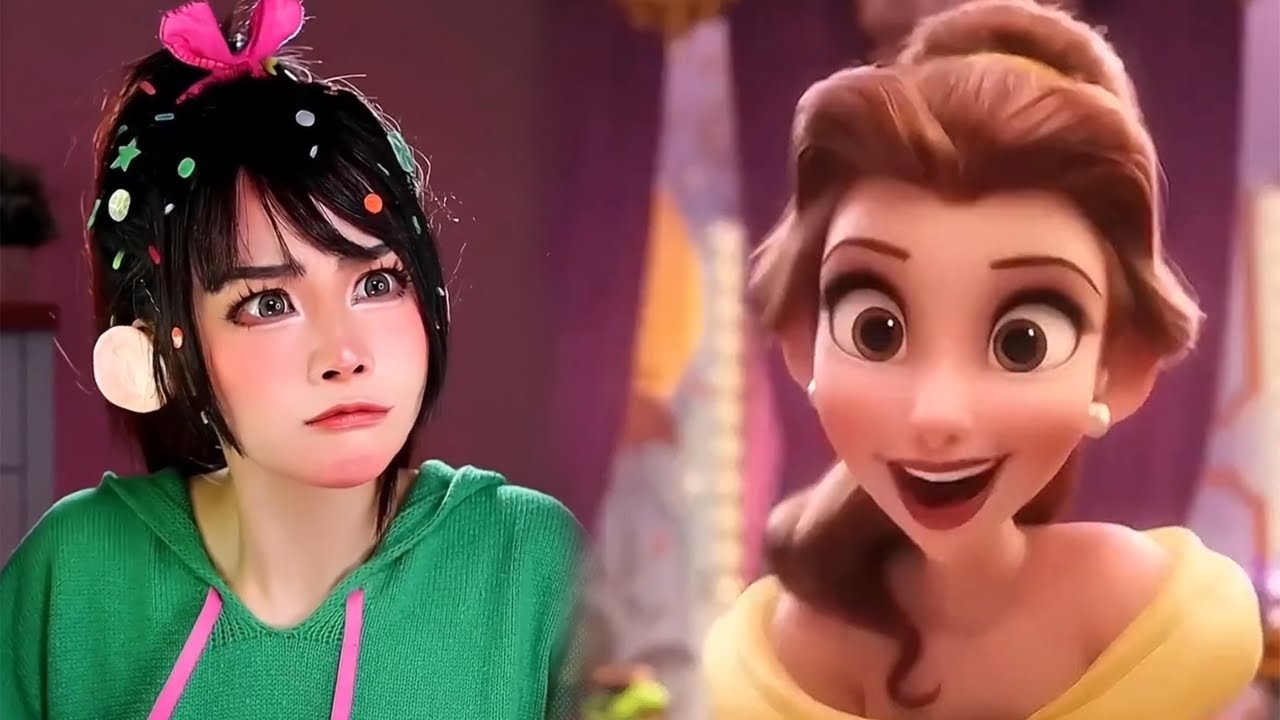 是来自糖果王国，香草家族的云妮洛普公主～#无敌破坏王 #剧情#云妮洛普 #迪士尼公主 #仿妆#是初九啊