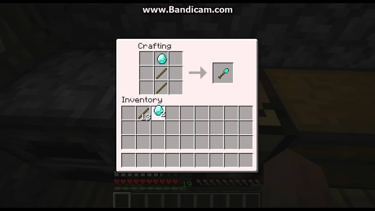 How to make a Diamond Shovel - Minecraft - YouTube
