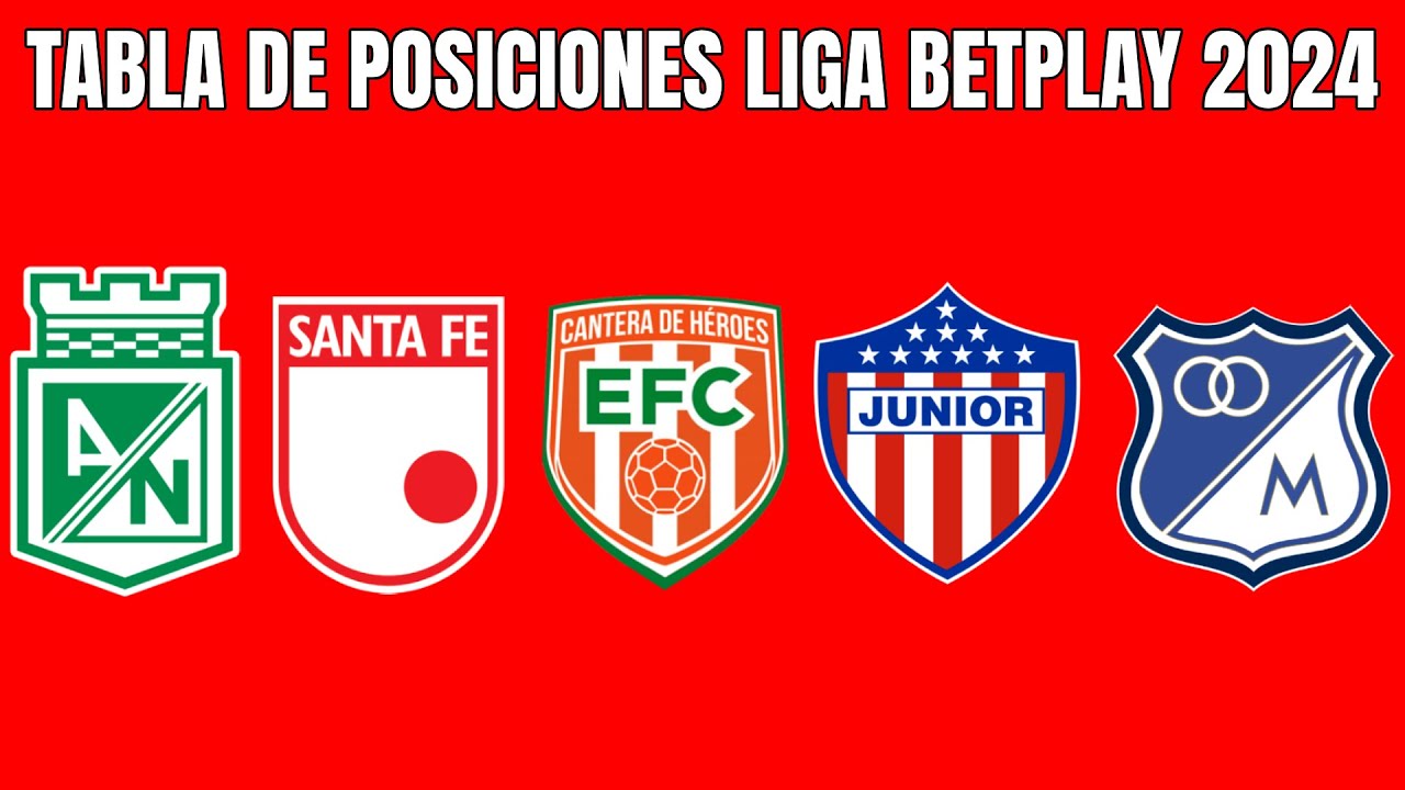 🟡🔥 TABLA de POSICIONES LIGA BETPLAY 2024 - Liga Betplay Clausura Fecha ...
