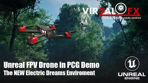 Fly the FPV Drone Asset in the new PCG Electric Enviroment from Epic Games in Unreal Engine 5.2