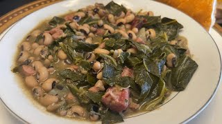 Southern Black Eye Peas with Collard Greens
