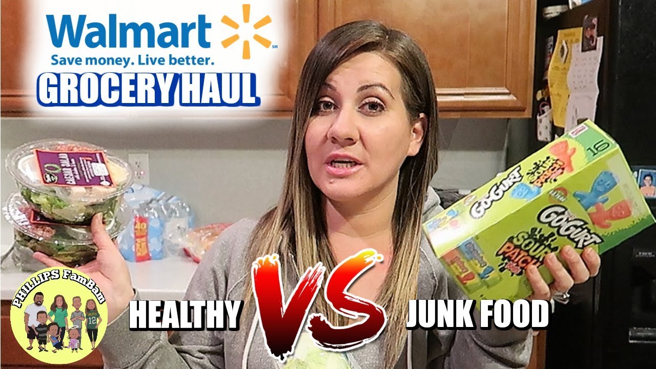 MASSIVE WALMART GROCERY HAUL for KIDS SCHOOL LUNCHES | HEALTHY vs JUNK ...