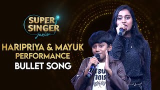 Haripriya & Mayuks Bullet Song Performance Super Singer Junior Starmaa