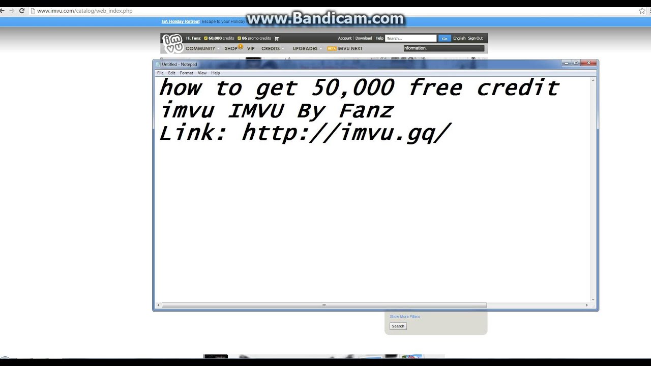 Imvu Cheats How I Added 50000 Credits