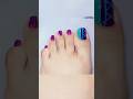 easy nail art for toe💙💙 #naildesigns #nailart #simplenails #youtubeshorts #shorts #viral #yt