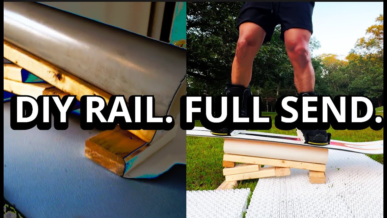 Backyard Snowboarding Just Leveled Up – PVC Rail Build + Tricks