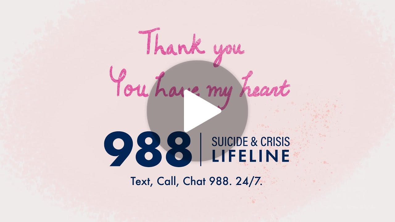 SAMHSA — 988 Suicide & Crisis Lifeline — Real Caller Feedback (YouTube video ad)