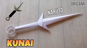 NARUTO KUNAI ORIGAMI TUTORIAL| HOW TO MAKE NARUTO ANIME KUNAI WEAPON| STEP BY STEP FOLDING| CRAFT
