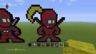 Minecraft Tutorial: How to  Make Lady Deadpool 8bit
