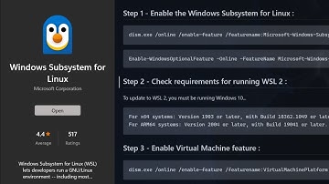 install wsl and linux distro using powershell