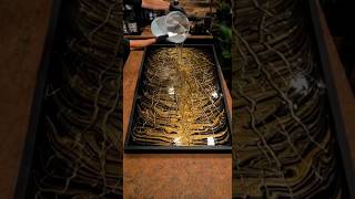 Gold Lightning Marble Coffee Table