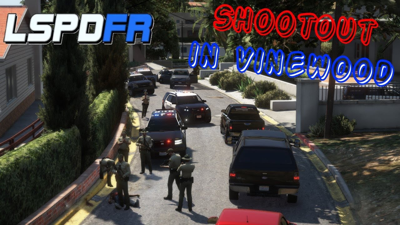 GTA 5 LSPDFR - US Lore-friendly I Shootout in Vinewood - Lövöldözés Vinewoodban