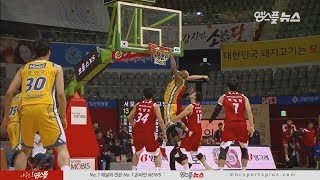 [1Q] Ben Mbala, Two Hand Dunk | Orions vs Thunders | 20181025 | 2018-19 KBL