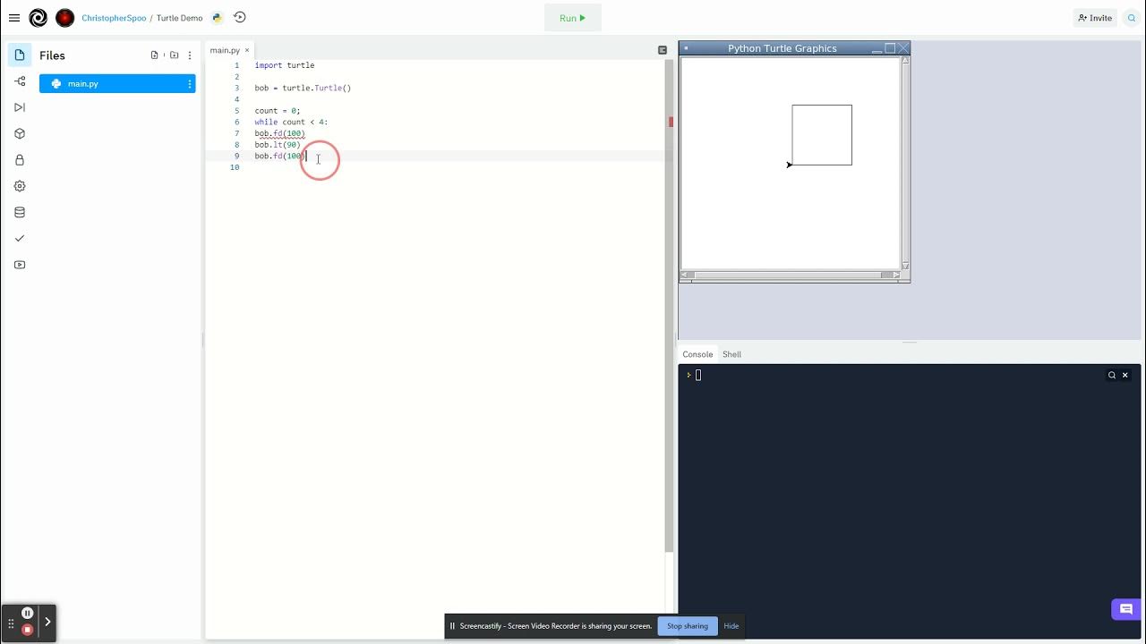 Python 3 - Turtle 2 - While Loops - YouTube