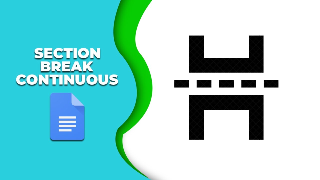 How to insert section Break continuous in google docs - YouTube