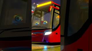 Wheels on the Bus Fun Animation Song  #nurseryrhymes #bussong #shorts