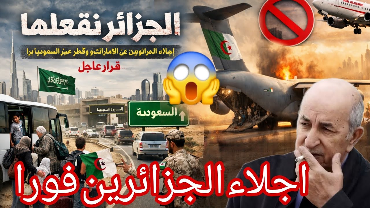 اخيرا الدولة الجزائرية تضرب بقوة طريقة ذكية قوية بالتنسيق مع الجيش السعودي اخراج الجزائرين مع دبي